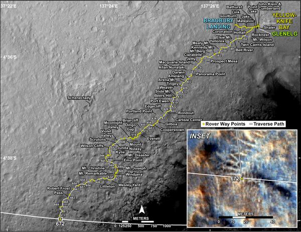 Очередное достижение Curiosity: выход из области посадочного эллипса