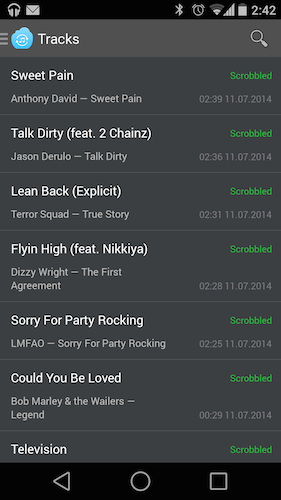 Android last.fm скробблер WAIL Beta теперь Open Source