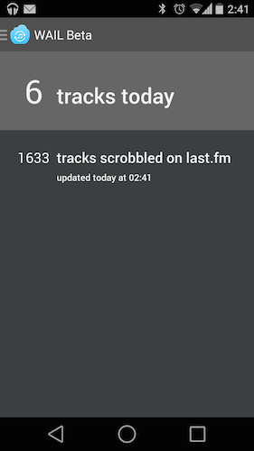 Android last.fm скробблер WAIL Beta теперь Open Source