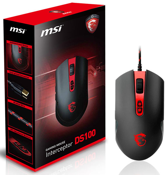 Мышь MSI Interceptor DS100 украшена подсветкой