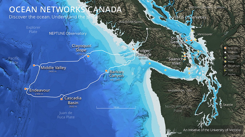 Трансляция из морских глубин: 800 километровый канал NEPTUNE проводит интернет на дно океана