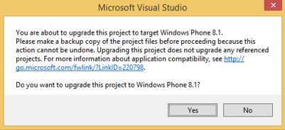 Обновляем Windows Phone Silverlight 8.0 приложение до Windows Phone Silverlight 8.1