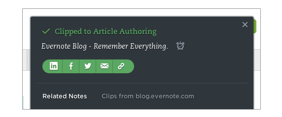 Обновление Evernote Web Clipper 6.2 для Chrome