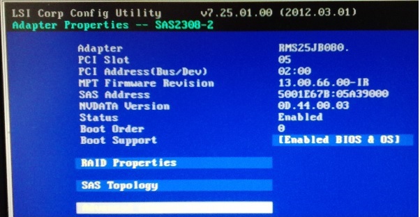 Прошивка Intel Integrated RAID Module RMS25JB080 в IT режим image