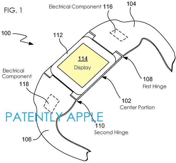В патенте на iTime описано электронное устройство, которое носится на запястье