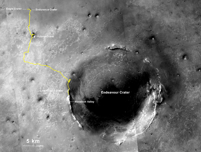 По мнению NASA, Opportunity стал рекордсменом по пробегу среди всех внеземных космических аппаратов