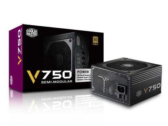 Блок питания Cooler Master V750 Semi-Modular оснащен комбинированной кабельной системой