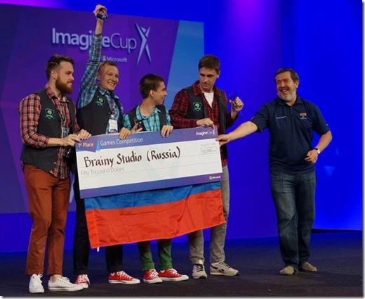 Российская команда Brainy Studio становится мировым чемпионом Imagine Cup 2014 в игровой категории Российская команда Brainy Studio становится мировым чемпионом Imagine Cup 2014 в игровой категории