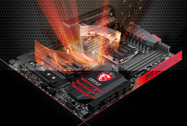 Системная плата MSI X99S Gaming 9 AC рассчитана на процессоры Haswell-E