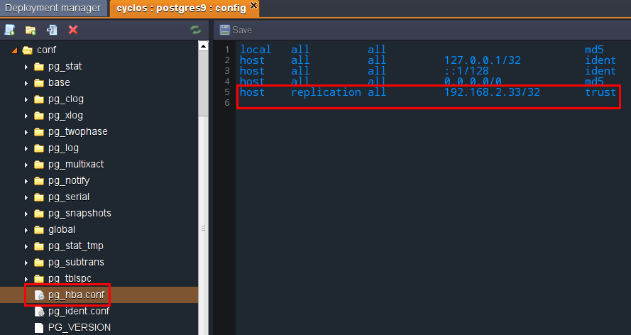 postgresql master-slave configuration