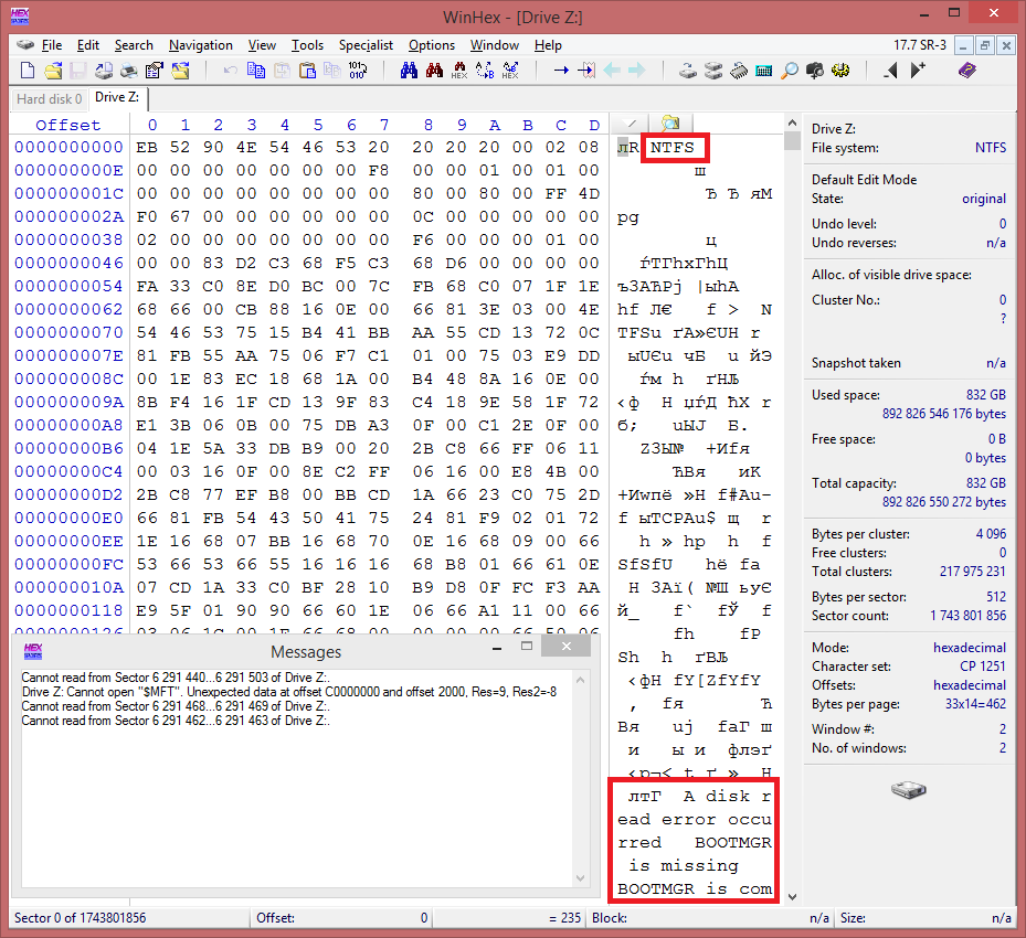 Восстановление удалённого раздела TrueCrypt