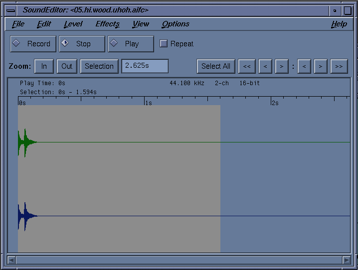 Раритетная графическая станция SGI Indy. 20 лет спустя. Часть третья. IRIX для пользователя Звуковой редактор