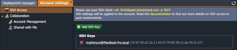 Доступ по SSH на облачный хостинг Infobox Jelastic 2