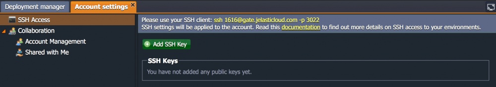 Доступ по SSH на облачный хостинг Infobox Jelastic 2