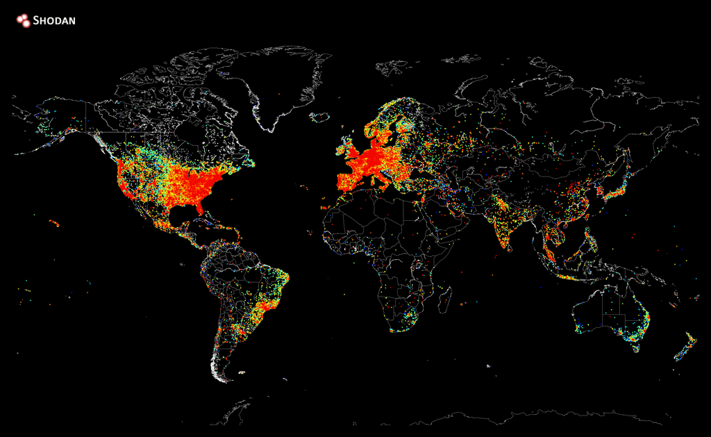 Владелец поисковика Shodan пропинговал весь интернет и составил его карту