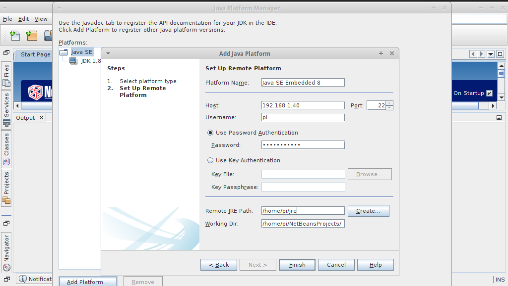 Интеграция Raspberry Pi с NetBeans 8.0