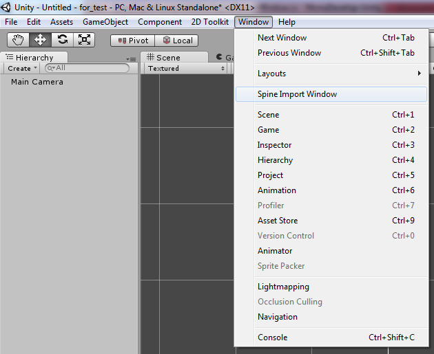 Импорт Spine 2D анимации в Unity 3D и привязка эффектов к костям с использованием 2D Toolkit image