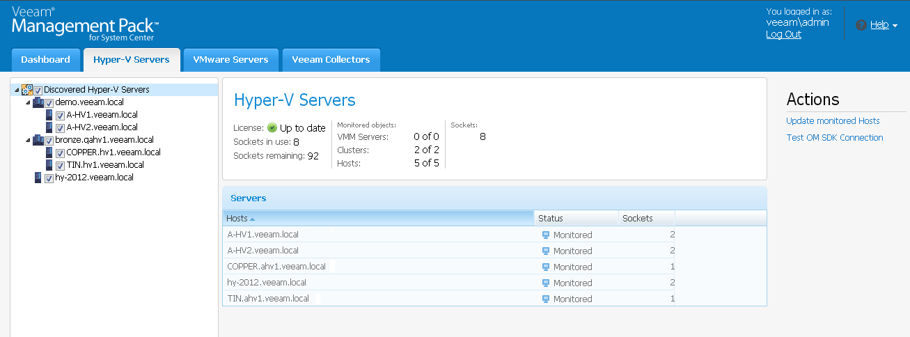 Veeam Management Pack v7 - Hyper-V