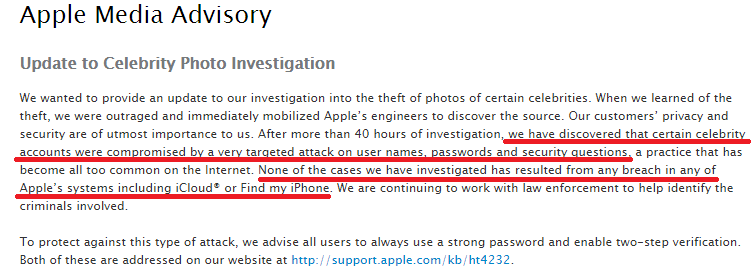 Apple: iCloud ни при чем, знаменитости пали жертвой направленных атак