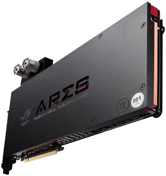 Водоблок, которым оснащена карта Asus ROG Ares III, изготовлен компанией EK Water Blocks