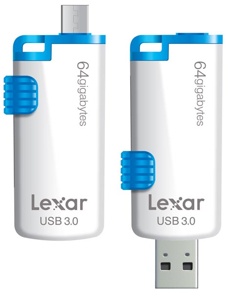 Флэш-накопитель Lexar JumpDrive M20 Mobile можно подключать к смартфонам и планшетам без переходников и кабелей