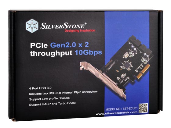 Низкопрофильная карта расширения SilverStone ECU01 наделена интерфейсом PCI Express 2.0 x2 