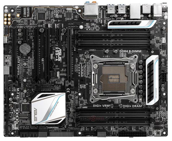 Плата Asus X99-A выполнена в форм-факторе ATX