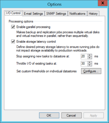 IO Control Settings