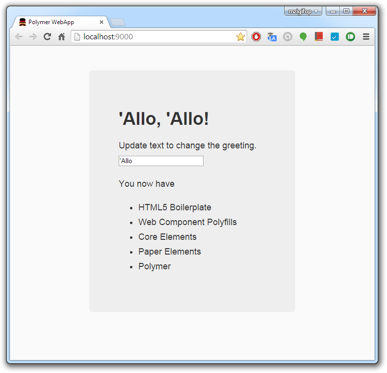 Веб компоненты в реализации Polymer от Google Веб компоненты в реализации Polymer от Google