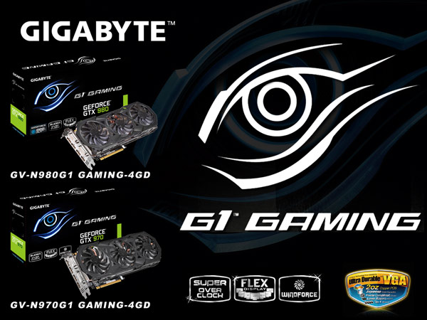 Модели GV-N980G1 Gaming-4GD и GV-N970G1 Gaming-4GD оснащены системами охлаждения WindForce