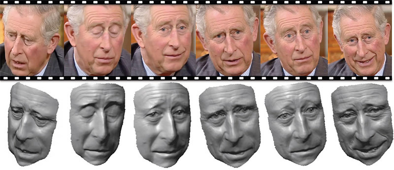 Реконструкция 3D модели движущегося лица Реконструкция 3D модели движущегося лица