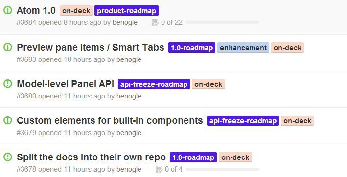 IDE Atom от GitHub. Опубликован roadmap к версии 1.0