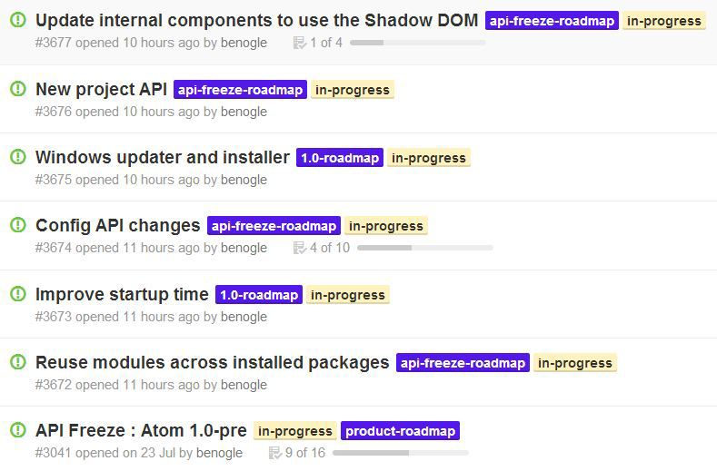 IDE Atom от GitHub. Опубликован roadmap к версии 1.0