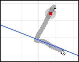 sketchometry — динамическая геометрия в браузере Жест Перпендикулярный отрезок через свободную точку