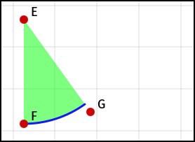 sketchometry — динамическая геометрия в браузере Сектор по трём точкам