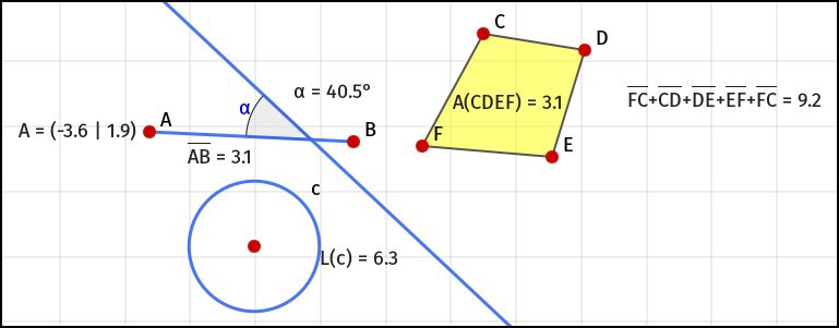 sketchometry — динамическая геометрия в браузере Инструмент измерения