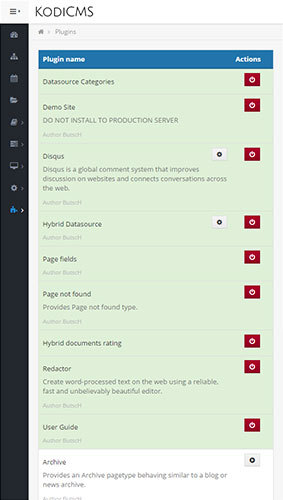 KodiCMS — CMS на Kohana framework