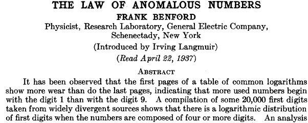Закон Бенфорда и распределения под него попадающие