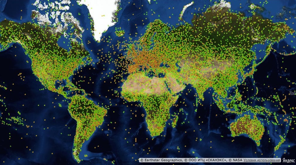 На Яндекс.Картах теперь можно создавать тепловые карты