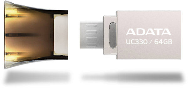 Adata UC330 Dual USB обеспечивает резервное копирование и удобный обмен данными между ПК и мобильными устройствами