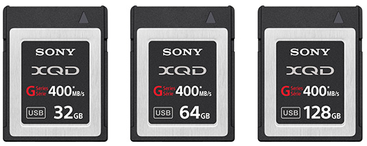 Предложено три варианта объема карт памяти Sony G: 32, 64 и 128 ГБ