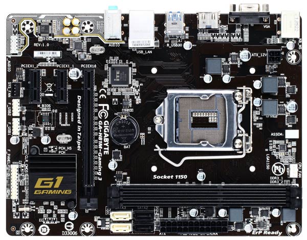 Плата Gigabyte H81M-Gaming 3 поддерживает процессоры Intel в исполнении LGA 1150