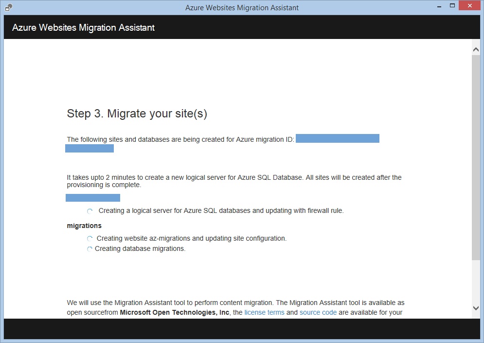 Миграция сайтов в облако вместе с Azure Websites Migration Assistant