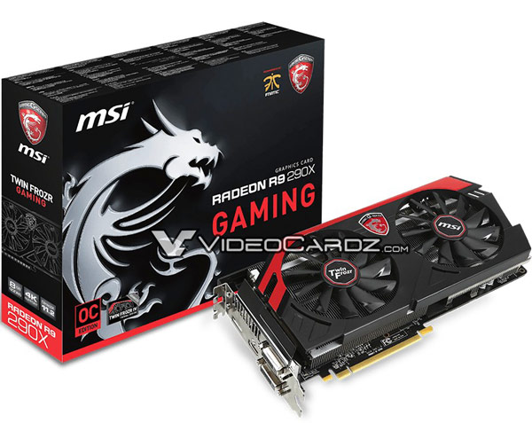 3D-карта MSI Radeon R9 290X Gaming с 8 ГБ памяти разогнана в заводских условиях