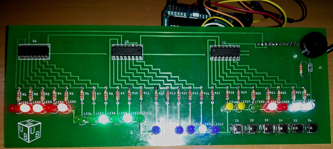 Бинарные часы с будильником и таймером на Arduino Uno