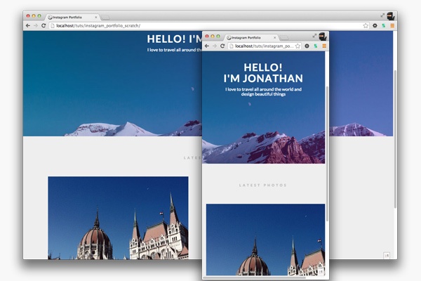 Создаем портфолио на основе фотографий из Instagram Создаем портфолио на основе фотографий из Instagram