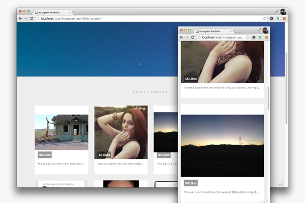 Создаем портфолио на основе фотографий из Instagram Создаем портфолио на основе фотографий из Instagram