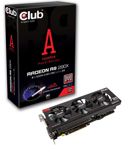 Ассортимент Club 3D пополнила 3D-карта Radeon R9 290X royalAce с 8 ГБ памяти
