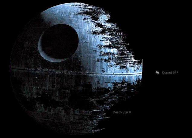 Сравниваем размеры кометы Чурюмова-Герасименко со звездолетами из фантастических произведений и реальными городами - 1 Сравниваем размеры кометы Чурюмова-Герасименко со звездолетами из фантастических произведений и реальными городами - 1