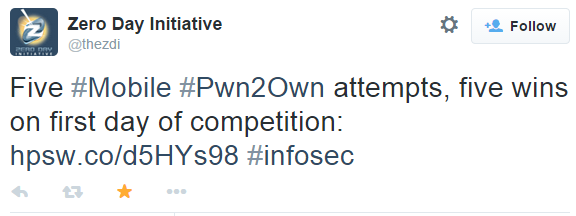 Mobile Pwn2Own 2014: итоги - 1